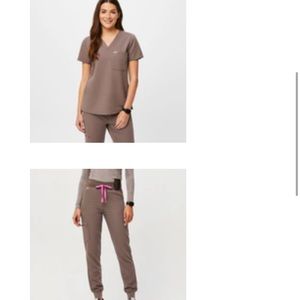FIGS Catarina One Pocket Scrub Top & High Waisted Zamora Joggers